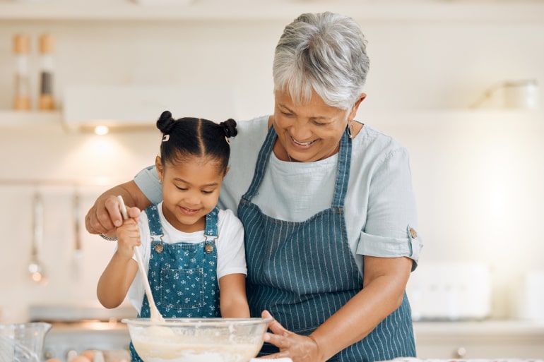 Grandma baking