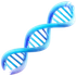 Blue DNA double helix illustration for peptide therapy